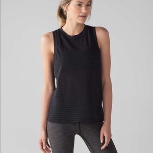 Lululemon stripe black Muscle tank
